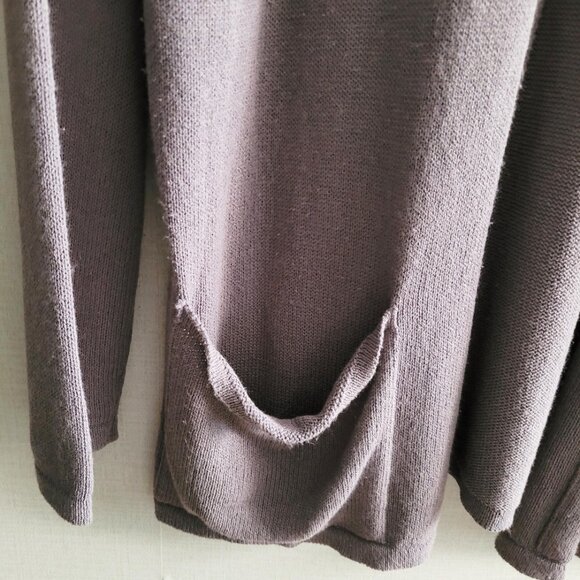 Joan & David Cardigan Womens OS One Size Light Purple Long Slouchy Pockets Italy - Picture 2 of 5